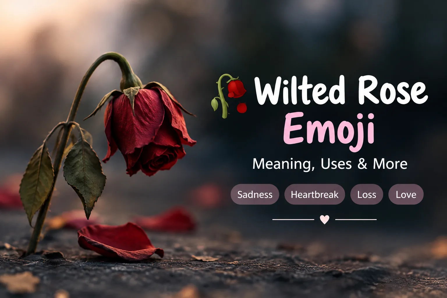 wilted rose emoji